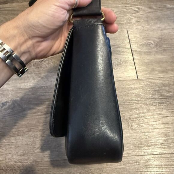 Vintage Coach 4125 Bistro Shoulder Bag Black Leather - Picture 4 of 15